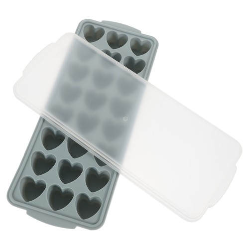 Silicone ice cube mold with - ,